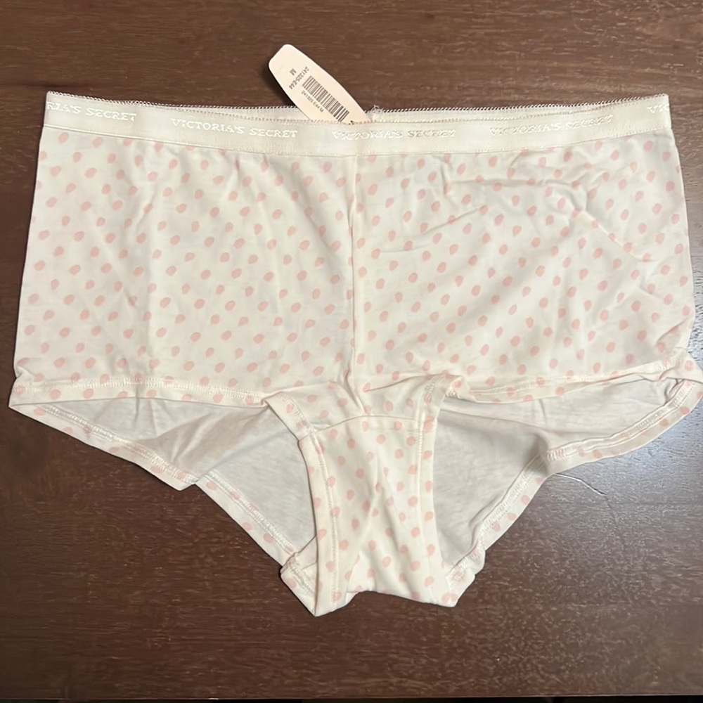 Victoria’s Secret Boy Short Pink and White Polka Dot, Sz: Medium *New*